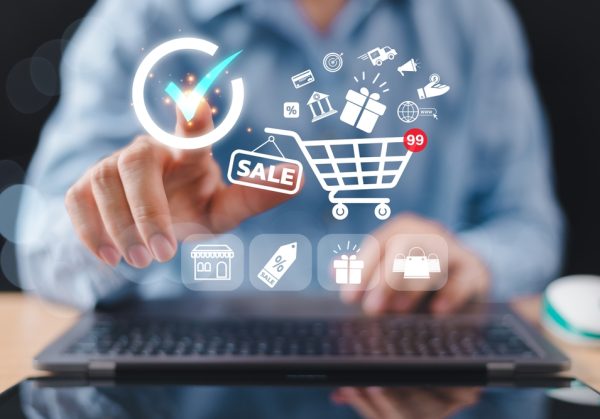 Online,Digital,Marketing,Concept.,Investment,E-commerce,Sale,Concept.,Business,Man Content Writing for E-commerce Websites: A Comprehensive Guide